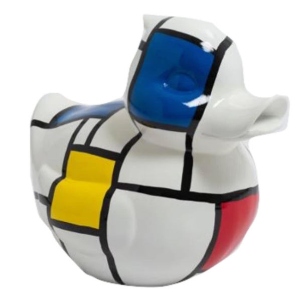Sculpture Canard Multicolore 65 cm en Résine – Swiss Sculpture - Swiss-sculpture.ch