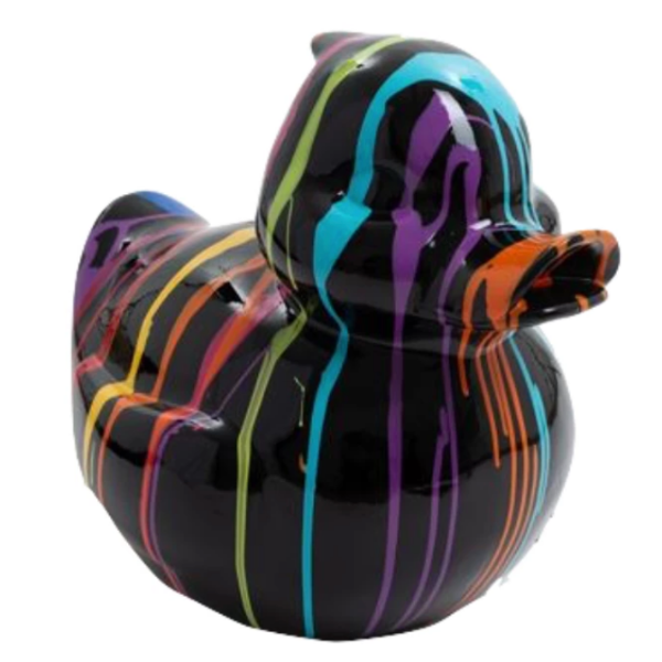 Sculpture Canard Multicolore 65 cm en Résine – Swiss Sculpture - Swiss-sculpture.ch