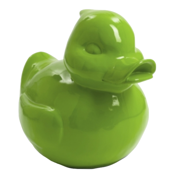 Sculpture Canard en Résine 65 cm Vert Pomme – Swiss Sculpture - Swiss-sculpture.ch