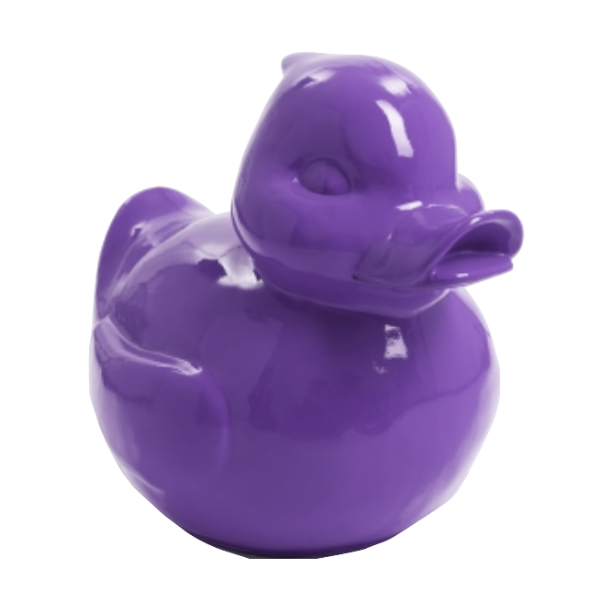 Sculpture Canard en Résine 65 cm Violet – Swiss Sculpture - Swiss-sculpture.ch