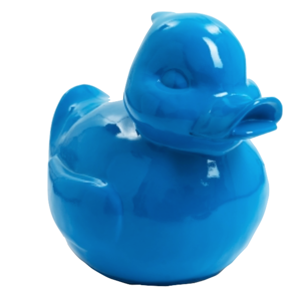 Sculpture Canard en Résine 65 cm Bleu – Swiss Sculpture - Swiss-sculpture.ch