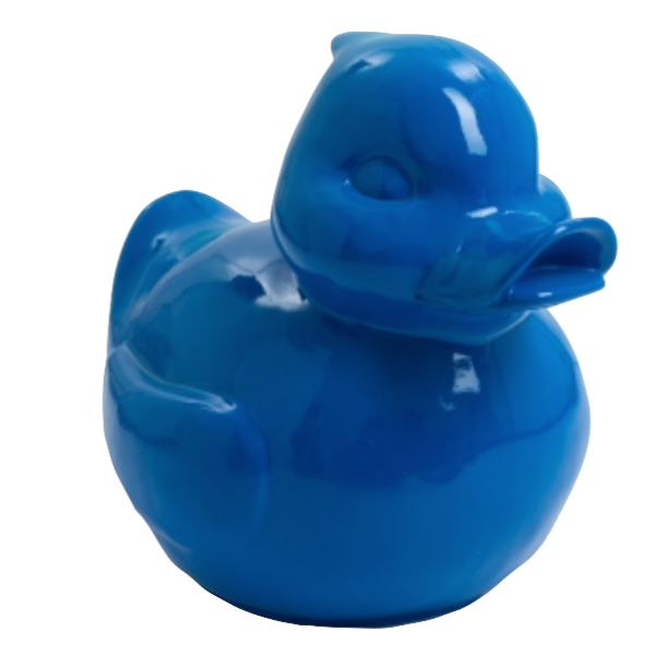 Sculpture Canard en Résine 65 cm Bleu Nuit – Swiss Sculpture - Swiss-sculpture.ch