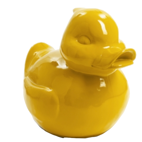 Sculpture Canard en Résine 65 cm Jaune – Swiss Sculpture - Swiss-sculpture.ch