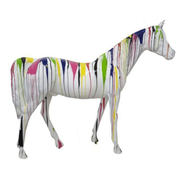 Sculpture Cheval XXL en Résine 210 cm Multicolore – Swiss Sculpture - Swiss-sculpture.ch