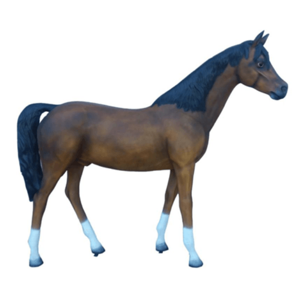 Sculpture Cheval XXL en Résine 210 cm Naturel – Swiss Sculpture - Swiss-sculpture.ch
