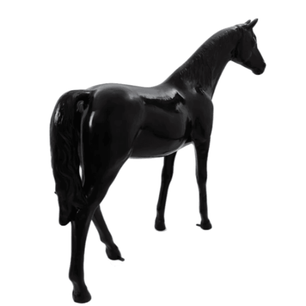 Sculpture Cheval XXL 210 cm en Résine Noir – Swiss Sculpture - Swiss-sculpture.ch