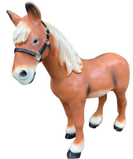 Sculpture Cheval Résine 50 cm Brun Naturel – Swiss Sculpture - Swiss-sculpture.ch