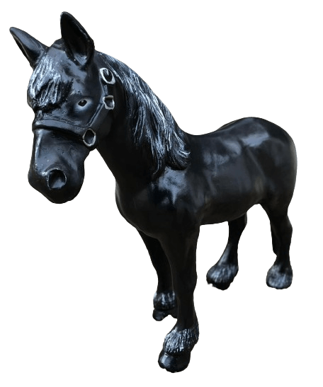 Sculpture Cheval 50 cm en Résine Naturel Noir – Swiss Sculpture - Swiss-sculpture.ch