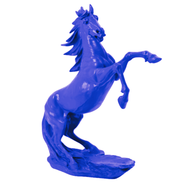 Sculpture Cheval en Résine 90 cm Violet – Swiss Sculpture - Swiss-sculpture.ch