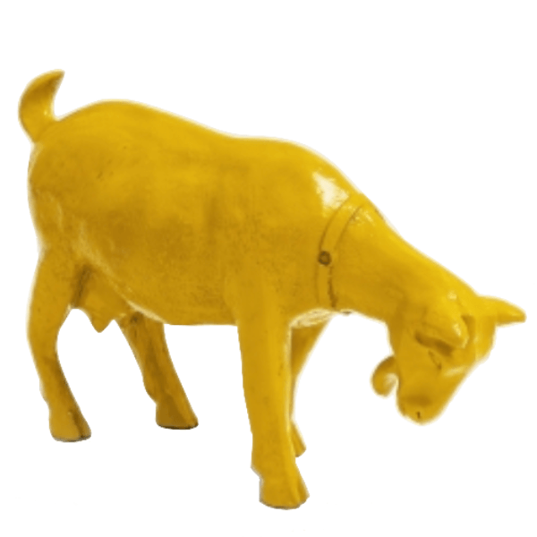Sculpture Chèvre 60 cm en Résine Jaune – Swiss Sculpture - Swiss-sculpture.ch