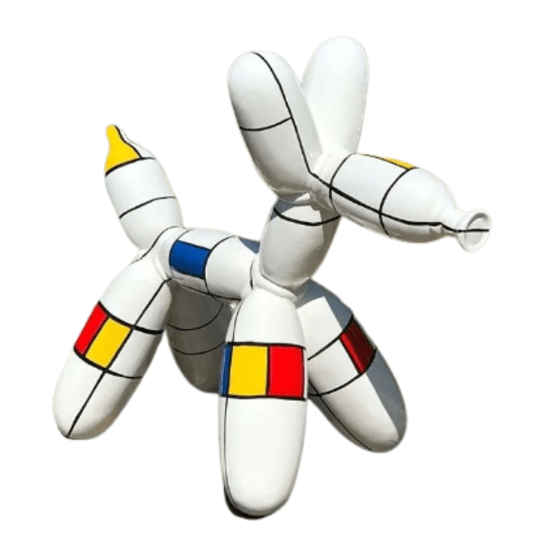 Sculpture Chien XXL en Résine 120 cm Multicolore – Swiss Sculpture - Swiss-sculpture.ch