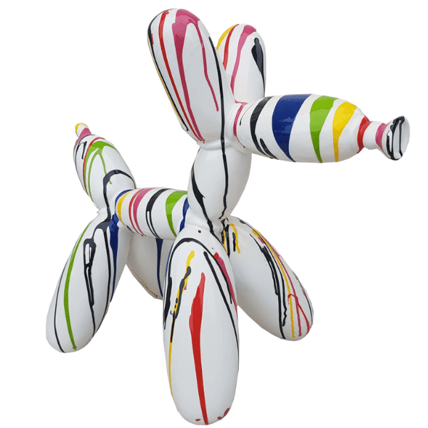 Sculpture Chien Ballon XXL en Résine 120 cm Multicolore – Swiss Sculpture - Swiss-sculpture.ch