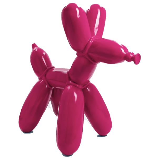 Sculpture Chien XXL en Résine 120 cm Rose Fuchsia – Swiss Sculpture - Swiss-sculpture.ch