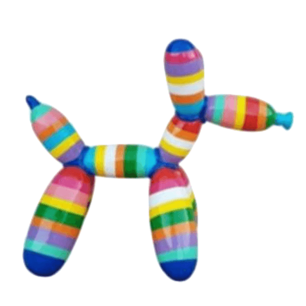 Sculpture Chien Multicolore 70 cm Résine – Swiss Sculpture - Swiss-sculpture.ch