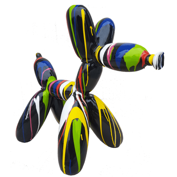Sculpture Chien en Résine 70 cm Multicolore – Swiss Sculpture - Swiss-sculpture.ch