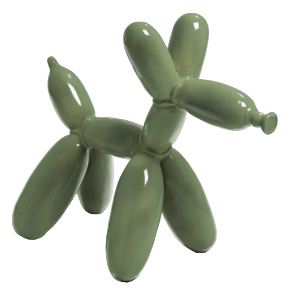 Sculpture Chien en Résine 70 cm Vert Kaki – Swiss Sculpture - Swiss-sculpture.ch