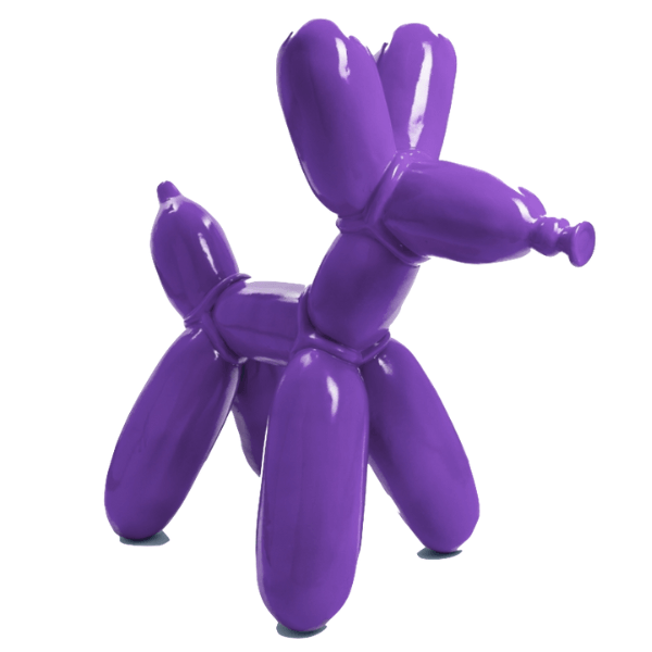 Sculpture Chien Résine 70 cm Violet – Swiss Sculpture - Swiss-sculpture.ch