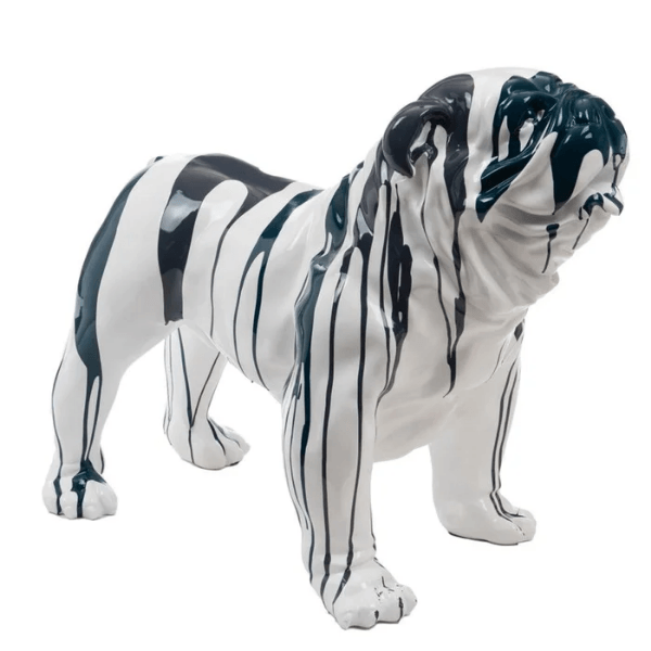 Sculpture Bouledogue Anglais 30 cm en Résine Noir Mat – Swiss Sculpture - Swiss-sculpture.ch