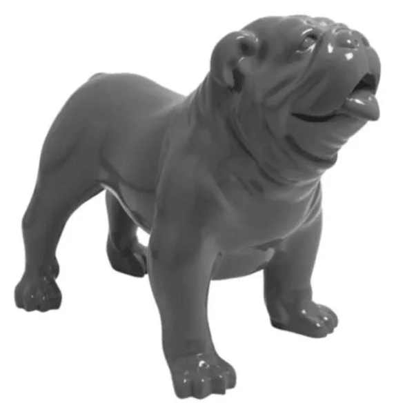 Sculpture Bouledogue Anglais 60 cm en Résine Gris – Swiss Sculpture - Swiss-sculpture.ch