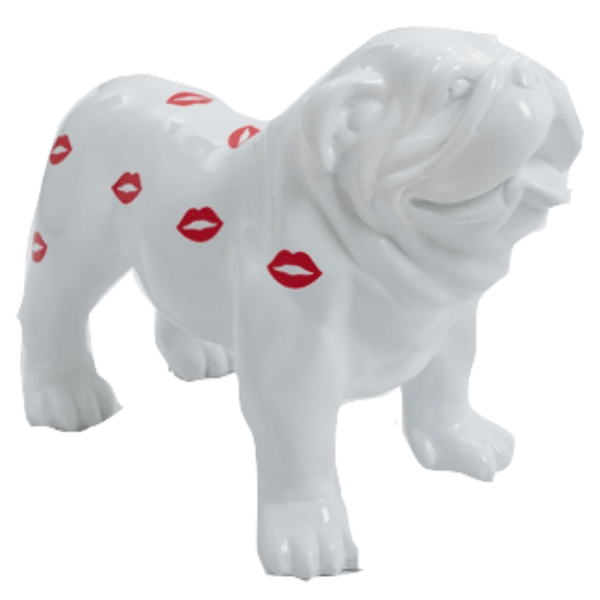 Sculpture Bouledogue Anglais en Résine 90 cm Multicolore – Swiss Sculpture - Swiss-sculpture.ch