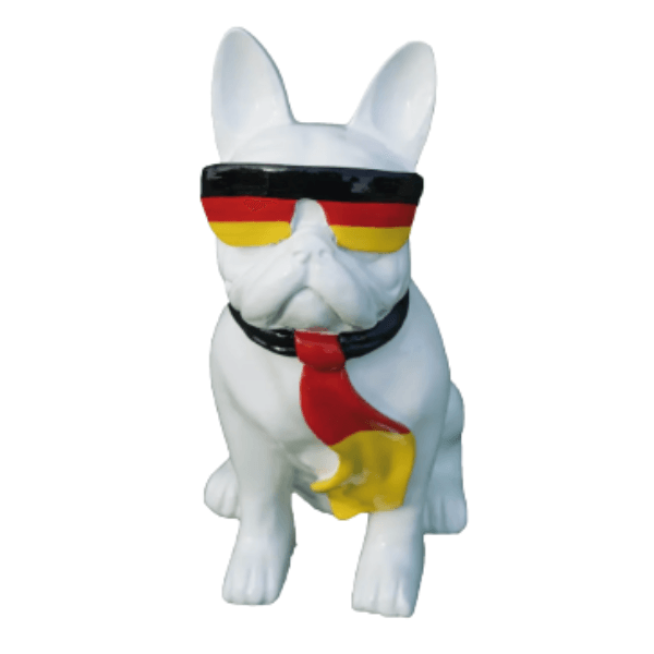 Sculpture Bouledogue Français en Résine 80 cm Noir et Or – Swiss Sculpture - Swiss-sculpture.ch