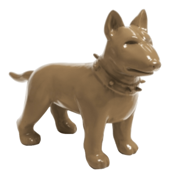 Sculpture Bull Terrier en Résine 60 cm Marron – Swiss Sculpture - Swiss-sculpture.ch