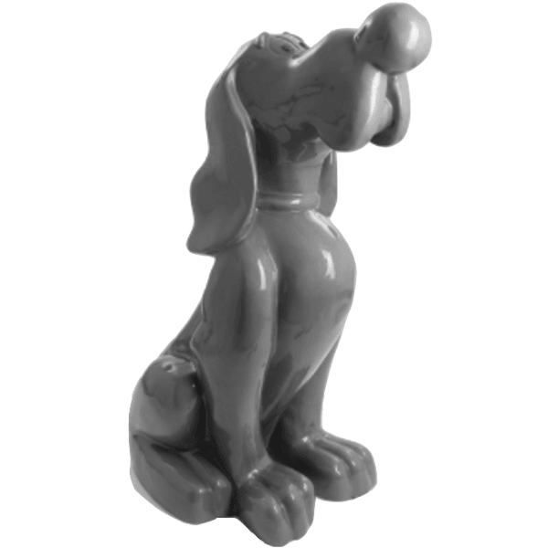 Sculpture Chien XXL en Résine 160 cm Gris – Swiss Sculpture - Swiss-sculpture.ch