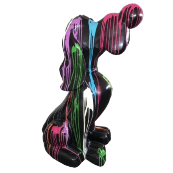 Sculpture Chien XXL en Résine 160 cm Multicolore – Swiss Sculpture - Swiss-sculpture.ch