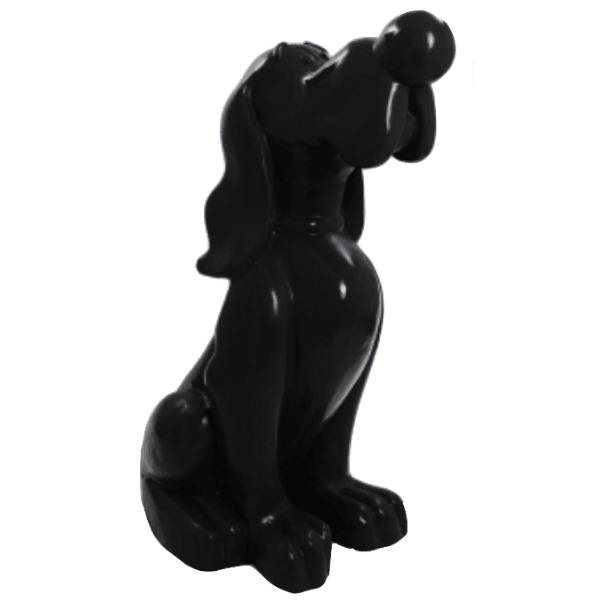 Sculpture Chien XXL en Résine 160 cm Noir Mat – Swiss Sculpture - Swiss-sculpture.ch