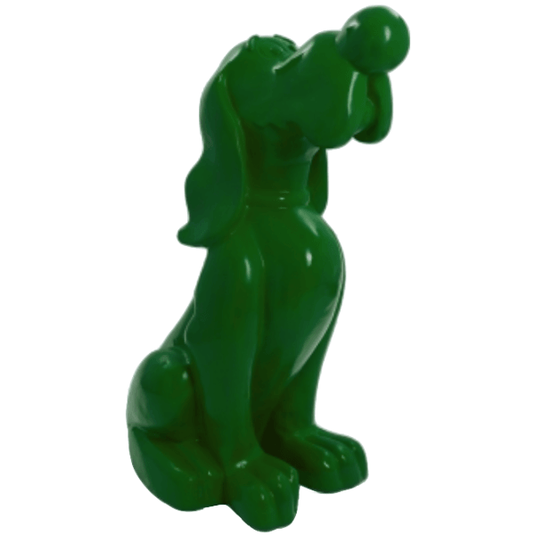 Sculpture Chien XXL en Résine 160 cm Vert – Swiss Sculpture - Swiss-sculpture.ch