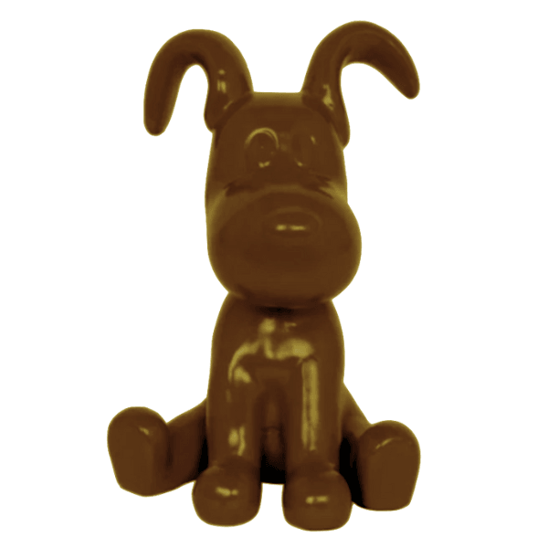 Sculpture Chien en Résine 30 cm Marron – Swiss Sculpture - Swiss-sculpture.ch