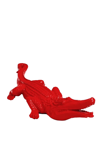 Sculpture Crocodile XXL en Résine 120 cm Rouge – Swiss Sculpture - Swiss-sculpture.ch