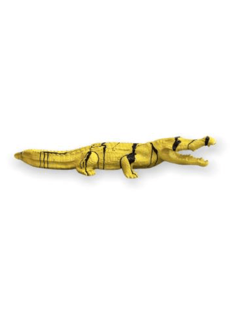Sculpture Crocodile XXL en Résine 150 cm Jaune – Swiss Sculpture - Swiss-sculpture.ch