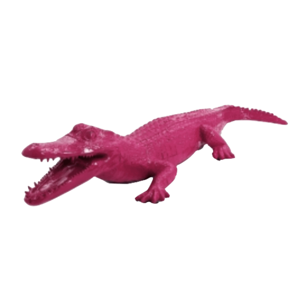 Sculpture Crocodile XXL en Résine 215 cm Rose Fuchsia – Swiss Sculpture - Swiss-sculpture.ch