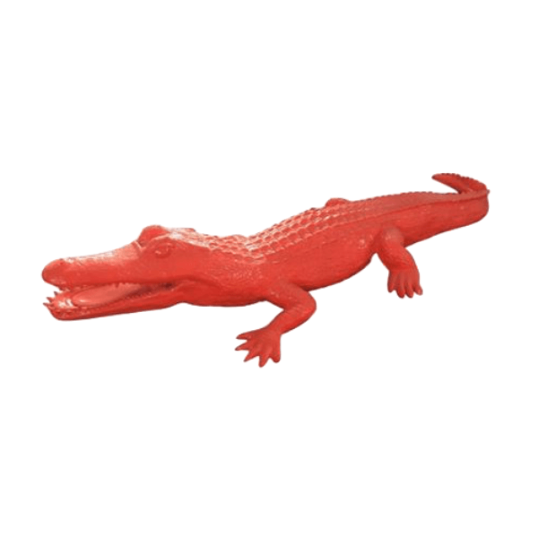Sculpture Crocodile XXL en Résine 215 cm Rouge – Swiss Sculpture - Swiss-sculpture.ch