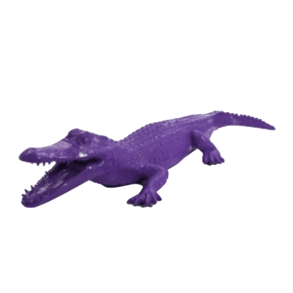 Sculpture Crocodile XXL en Résine 215 cm Violet – Swiss Sculpture - Swiss-sculpture.ch