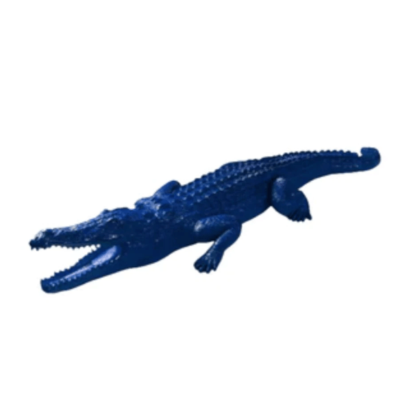 Sculpture Crocodile XXL en Résine 320 cm Bleu Nuit – Swiss Sculpture - Swiss-sculpture.ch