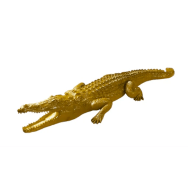 Sculpture Crocodile XXL en Résine 320 cm Jaune – Swiss Sculpture - Swiss-sculpture.ch