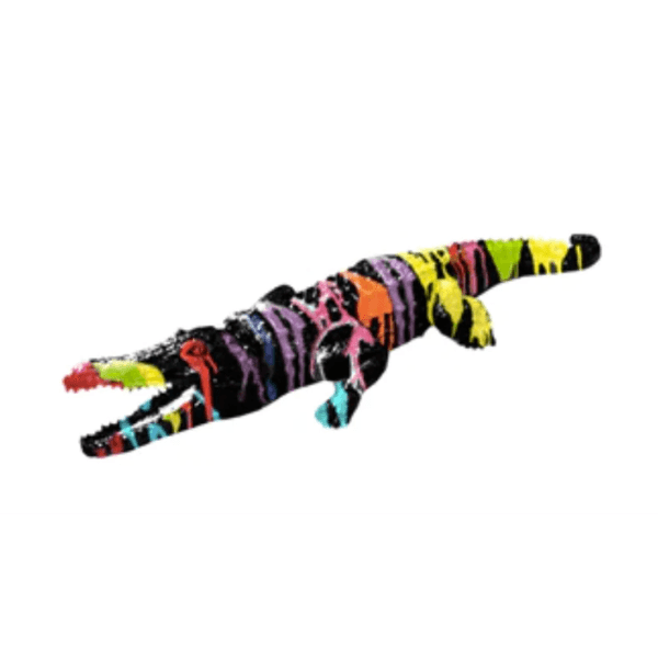 Sculpture Crocodile XXL en Résine 320 cm Multicolore – Swiss Sculpture - Swiss-sculpture.ch