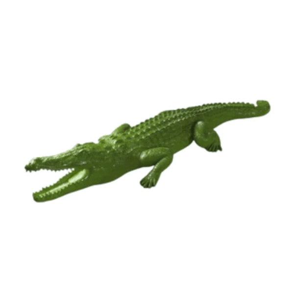 Sculpture Crocodile XXL en Résine 320 cm Vert Pomme – Swiss Sculpture - Swiss-sculpture.ch