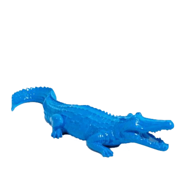 Sculpture Crocodile en Résine 70 cm Bleu – Swiss Sculpture - Swiss-sculpture.ch