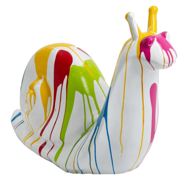 Sculpture Escargot XXL en Résine 100 cm Multicolore – Swiss Sculpture - Swiss-sculpture.ch