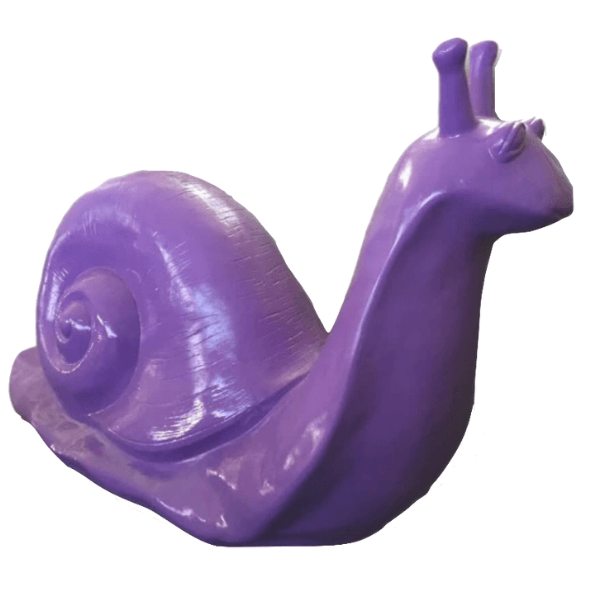 Sculpture Escargot XXL en Résine 100 cm Violet Brillant – Swiss Sculpture - Swiss-sculpture.ch