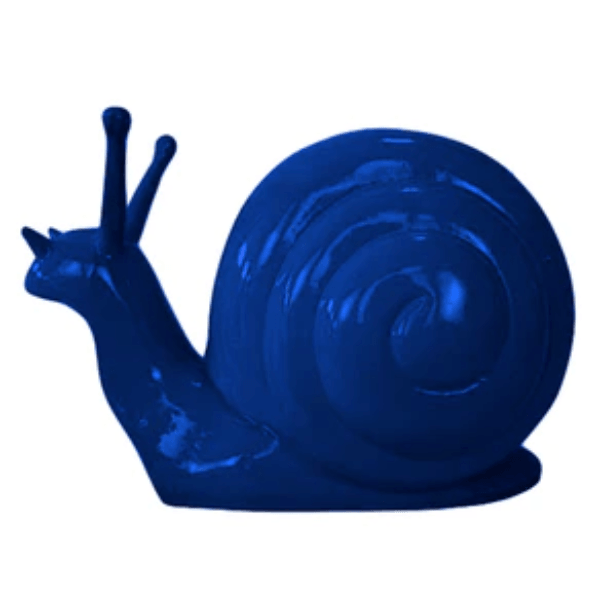 Sculpture Escargot Résine 50 cm Bleu Nuit – Swiss Sculpture - Swiss-sculpture.ch