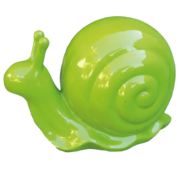 Sculpture Escargot 50 cm en Résine Vert Pomme – Swiss Sculpture - Swiss-sculpture.ch