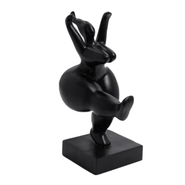 Sculpture Résine Femme Nana 55 cm Noir Mat – Swiss Sculpture - Swiss-sculpture.ch