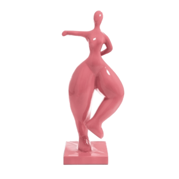 Sculpture Femme Nana en Résine 85 cm Rose Clair – Swiss Sculpture - Swiss-sculpture.ch