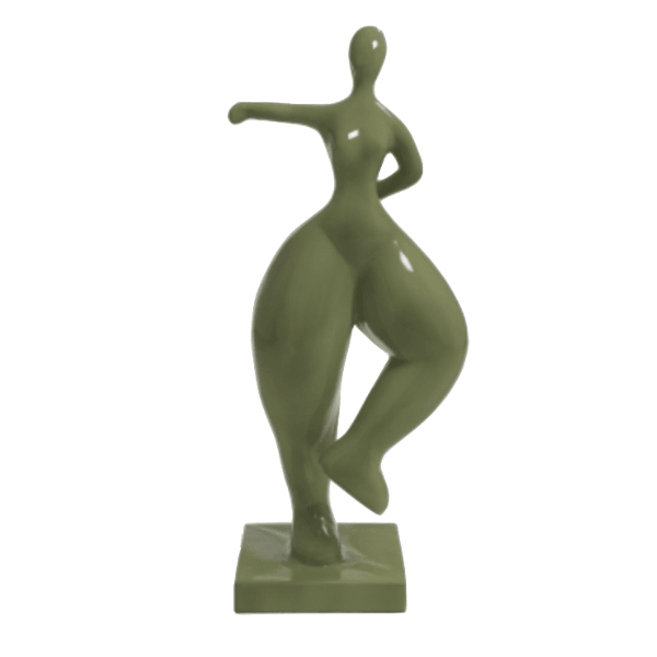 Sculpture Femme en Résine 85 cm Vert Kaki – Swiss Sculpture - Swiss-sculpture.ch