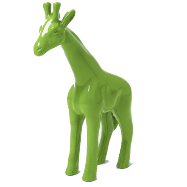 Sculpture Girafe XXL en Résine 110 cm Vert Pomme – Swiss Sculpture - Swiss-sculpture.ch