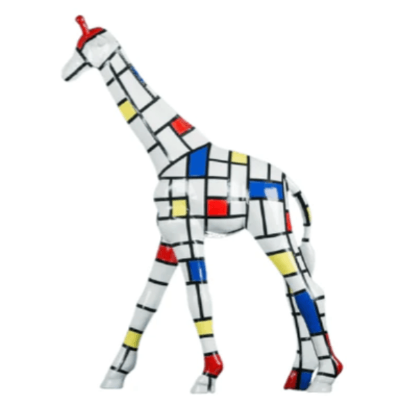 Sculpture Girafe XXL en Résine 150 cm Multicolore – Swiss Sculpture - Swiss-sculpture.ch